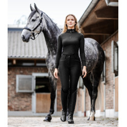 Calça de equitação ELT cintura alta Oktavia Curved Preto