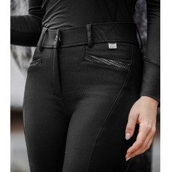 Calça de equitação ELT cintura alta Oktavia Curved Preto