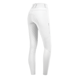Calça de equitação ELT cintura alta silicone Hella Branco