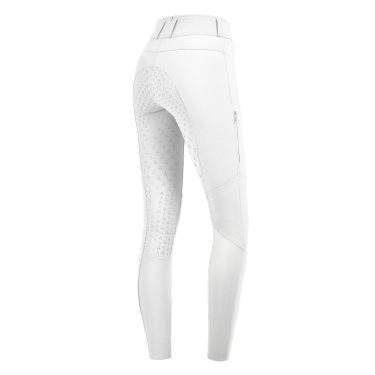 Calça de equitação ELT cintura alta silicone Hella Branco