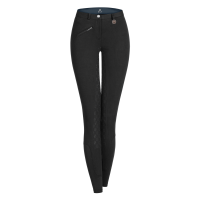 Calça de equitação térmica ELT Fun Sport silicone Preto
