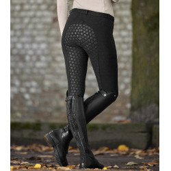 Calça de equitação térmica ELT Fun Sport silicone Preto