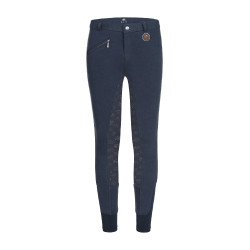 Calça de equitação térmica ELT Fun Sport com silicone infantil Azul noturno