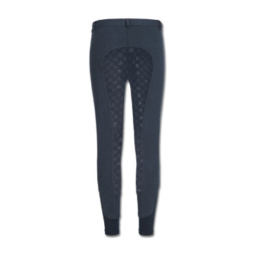 Calça de equitação térmica ELT Fun Sport com silicone infantil Azul noturno