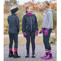Calça de equitação térmica ELT Fun Sport com silicone infantil Azul noturno
