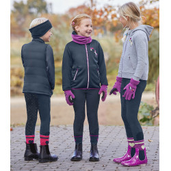 Calça de equitação térmica ELT Fun Sport com silicone infantil Azul noturno