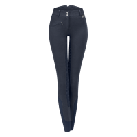 Calça de equitação térmica ELT cintura alta Fun Sport silicone Azul noturno Calça de equitação térmica ELT cintura alta Fun Sport silicone Azul noturno