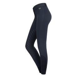 Calça de equitação térmica ELT cintura alta Fun Sport silicone Azul noturno Calça de equitação térmica ELT cintura alta Fun Sport silicone Azul noturno