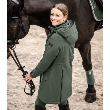 Parka de equitação ELT inverno Performance Ontario Verde-oliva escuro Kaki