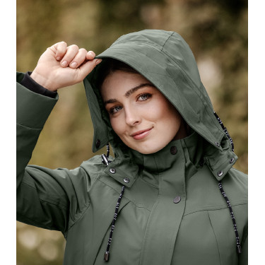 Parka de equitação ELT inverno Performance Ontario Verde-oliva escuro Kaki