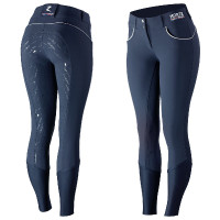 Calça de equitação Nordic Performance Horze com grip de silicone Casaco pea coat azul escuro