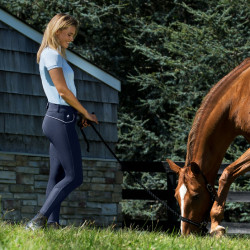 Calça de equitação Nordic Performance Horze com grip de silicone Casaco pea coat azul escuro