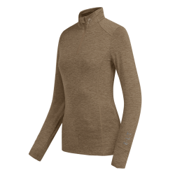 Camiseta com zíper funcional ELT Milano Mistura Cappuccino Castanho