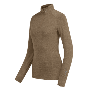 Camiseta com zíper funcional ELT Milano Mistura Cappuccino Castanho