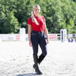 Calça de equitação Nordic Performance Horze com grip de silicone Casaco pea coat azul escuro