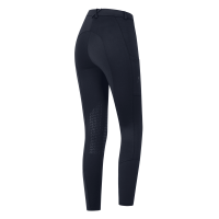 Calça de equitação infantil ELT Essential com grip nos joelhos Azul profundo Calça de equitação infantil ELT Essential com grip nos joelhos Azul profundo