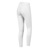 Calça de equitação infantil ELT Essential silicone Branco