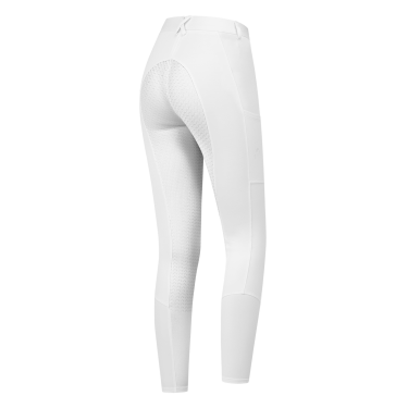 Calça de equitação infantil ELT Essential silicone Branco