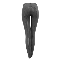 Calça de equitação infantil ELT Fun Sport com silicone Asfalto Cinzento