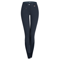 Calça de equitação ELT Fun Sport silicone feminina Azul noturno Calça de equitação ELT Fun Sport silicone feminina Azul noturno