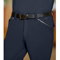Calça de equitação ELT Marc silicone masculino Azul profundo Calça de equitação ELT Marc silicone masculino Azul profundo