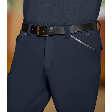 Calça de equitação ELT Marc silicone masculino Azul profundo Calça de equitação ELT Marc silicone masculino Azul profundo