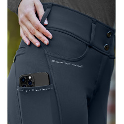 Calça de equitação ELT Mathilda Glam cintura alta Azul profundo Calça de equitação ELT Mathilda Glam cintura alta Azul profundo