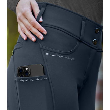 Calça de equitação ELT Mathilda Glam cintura alta Azul profundo Calça de equitação ELT Mathilda Glam cintura alta Azul profundo