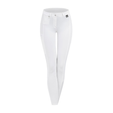 Calça de equitação ELT Micro grip nos joelhos Branco