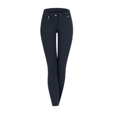 Calça de equitação ELT Micro grip nos joelhos Azul noturno