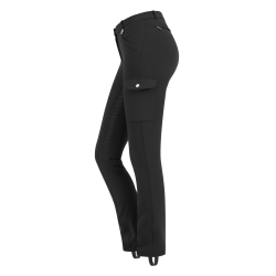 Calça de equitação ELT Micro Jodhpur Cargo silicone Preto Calça de equitação ELT Micro Jodhpur Cargo silicone Preto
