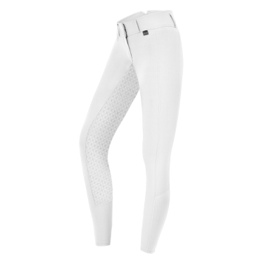 Calça de equitação ELT Micro Sport silicone cintura alta Branco