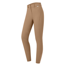 Calça de equitação ELT Oktavia silicone Cappuccino Castanho