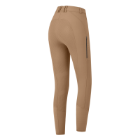 Calça de equitação ELT Oktavia silicone Cappuccino Castanho