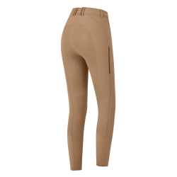 Calça de equitação ELT Oktavia silicone Cappuccino Castanho