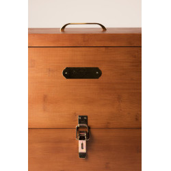 Conjunto caixa de escovagem Show Grooming Deluxe da Kentucky Castanho Conjunto caixa de escovagem Show Grooming Deluxe da Kentucky Castanho