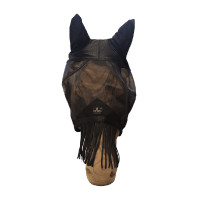 Máscara anti-mosca clássica com orelhas e franjas no focinho Kentucky Preto