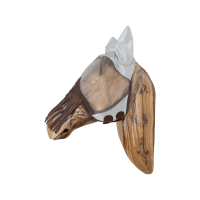 Máscara anti-mosca clássica com orelhas e franjas no focinho Kentucky Prata