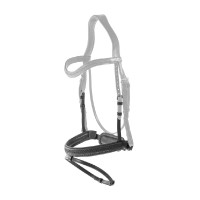 Muserola combinada trançada com Pull pack Dy'on New English Collection Preto