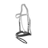 Muserola combinada trançada com Pull pack Dy'on New English Collection Preto