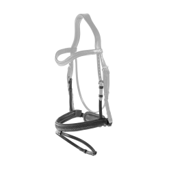 Muserola combinada trançada com Pull pack Dy'on New English Collection Preto