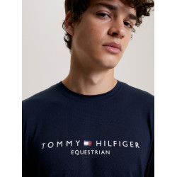 T-shirt Gráfico Tommy Hilfiger Equestrian Williamsburg de mangas curtas para homem Céu do deserto T-shirt Gráfico Tommy Hilfiger Equestrian Williamsburg de mangas curtas para homem Céu do deserto