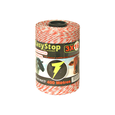 Fio para cerca elétrica equina Lacmé EasyStop 3x16