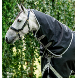 Cobre-pescoço Horseware 150g para manta Amigo XL Preto / cinza titânio / prata