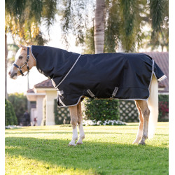 Capa Horseware Amigo 1200D Plus Poney Turnout 0g Preto / cinza titânio / prata