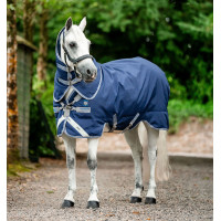 Capa Horseware Rhino Plus Pônei Turnout 100g Preto / cinza titânio / azul clássico Capa Horseware Rhino Plus Pônei Turnout 100g Preto / cinza titânio / azul clássico