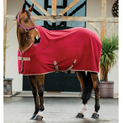 Manta Horseware Amigo Fleece Cooler Amora / toupeira Vermelho