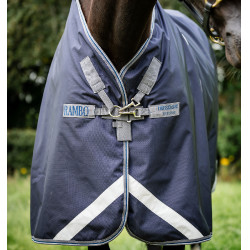 Capa Horseware Rambo Optimo Plus Turnout 0g Marinho / tempestade / cinza prateado Azul-marinho