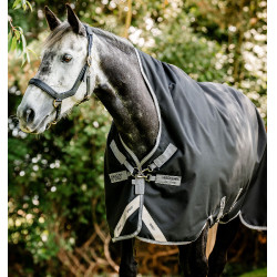 Cobertura Horseware Amigo Bravo 12 Wug 400g Preto / cinza titânio / prata