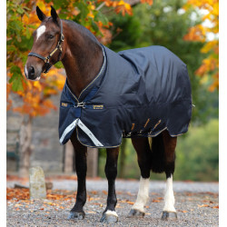 Cobertura Horseware Amigo Bravo 12 XL 250g Marinho / marinho / dourado Azul-marinho